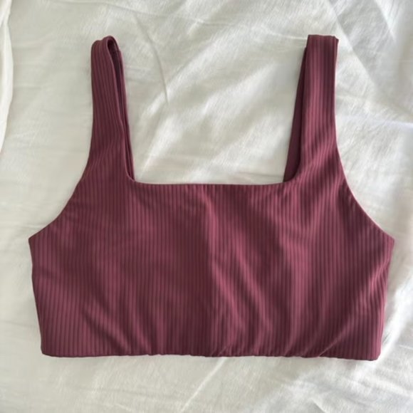 Girlfriend Collective RIB Tommy Cropped Bra (Goji) - Picture 1 of 7